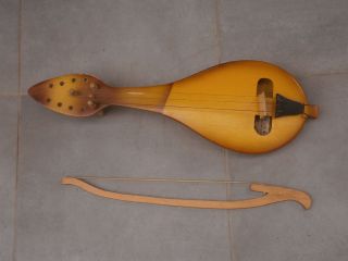 Antique Vintage Rebec Gadulka String Musical Instrument