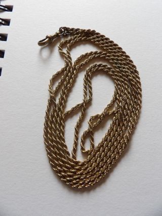 Victorian 9 Carat Rolled Gold 56 Inch Long Guard / Muff Chain 24.  3g Xwl73