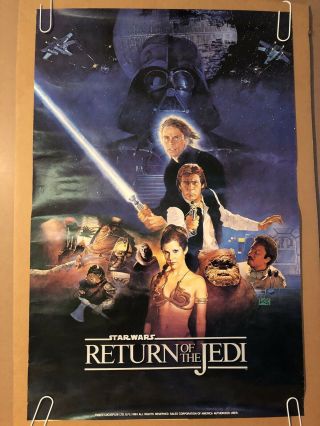 Star Wars Vintage Movie Poster Pin - Up Return Of The Jedi Galaxy 1983