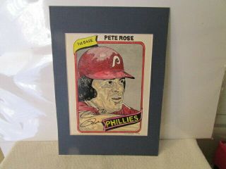 Vintage Phillies Pete Rose Signed - 6/500 - 8x10 - T.  S.  O 