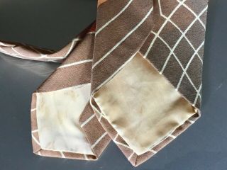 Vtg 1940 - 50 ' s Double Nude Ladies NECK TIE - Peach/Yellow/Light Brown 51 1/2 