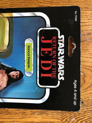 RANCOR KEEPER Star Wars Return Of The Jedi Vintage 1983 77 Back MOC 8