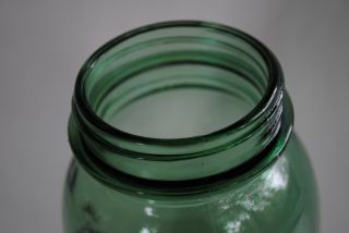 Vintage 1910 1923 BALL PERFECT MASON GREEN QUART Canning Jar w/ Lid Mold 8 6