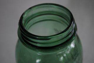 Vintage 1910 1923 BALL PERFECT MASON GREEN QUART Canning Jar w/ Lid Mold 8 7