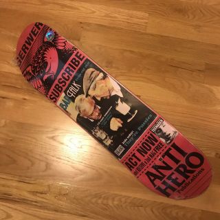 Vtg Anti Hero Skateboards Frank Gerwer Issues 7.  9 Deck Thrasher Deluxe Collector