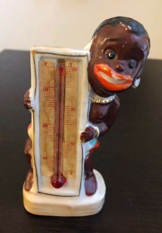 Vintage 5” Black Americana Child With Thermometer