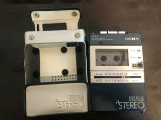 Vintage Nos 1982 Sony M - 80 Microcassette Player Recorder W/ Am/fm Radio Walkman