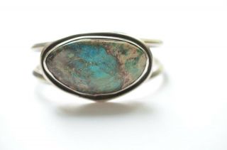 Vintage Navajo Turquoise Sterling Silver Cuff Bracelet