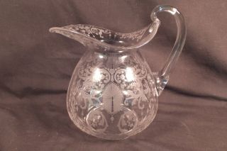 Vintage Etched Cambridge Candlelight Glass Doulton Water / Juice Pitcher