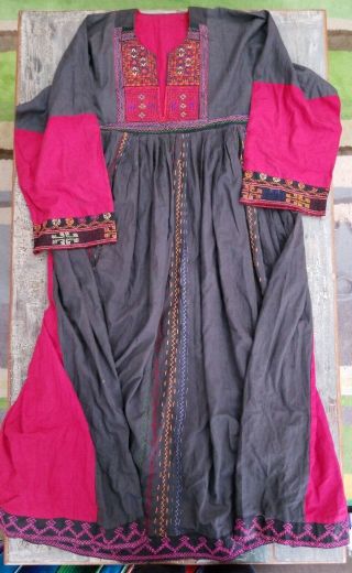 Vintage Afghan Banjara Tribal Ethnic Hand Embroidery Belly Dance Dress Top Tunic
