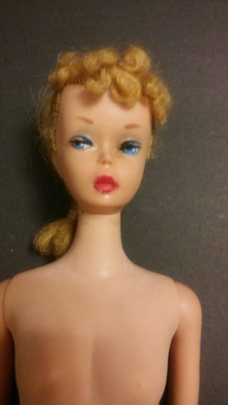 Vintage Barbie Doll - Blonde (?) Ponytail With Nipples