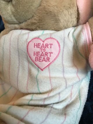 VTG 1986 Chosun Heart To Heart Teddy Bear Plush Pajamas Heartbeat 18 