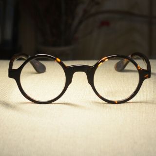 Retro Vintage Round Eyeglasses Johnny Depp Spectacle Mens Tortoise Glass Frame