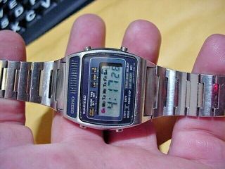 Rare Vintage Seiko Lcd Digital Alarm Chrono Men Bracelet Watch A159 - 4039