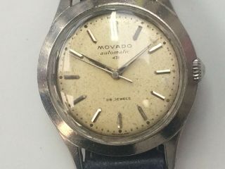 MOVADO 431 VINTAGE 28 JEWEL AUTOMATIC - STAINLESS STEEL - IN F.  W.  O - ACCURATE 2