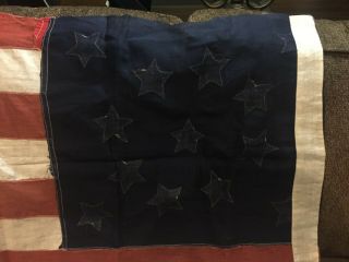 Rare 13 Star Flag Medallion Pattern with Canton on Blood Stripe 6