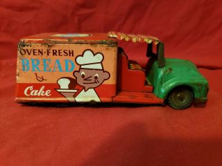 Vintage Tin Litho Bread Truck Made In Japan Oven Fresh Bread & Cake As/is