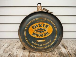 Vintage Dixie Oil 5 Gallon Rocker Motor Oil Can Ann Arbor Michigan Rare