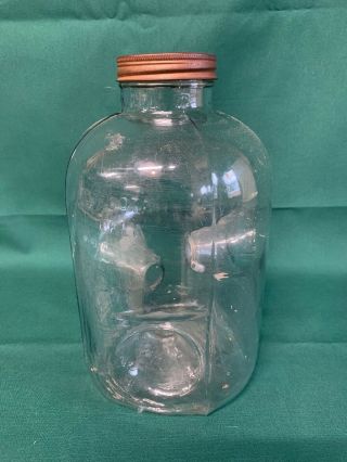 Vintage Camp Minnow Trap Glass Jar Three Cone Trap Checotah,  Okla