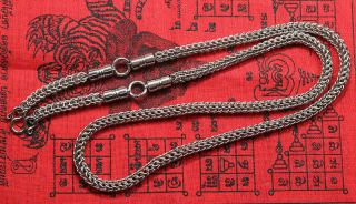 5.  6 Mm 3hooks28 Inches Stainless Steel Necklace Solid For Thai Amulet Handmade@9