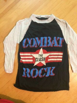 Vintage The Clash Concert T - Shirt Combat Rock From The 80’s Small