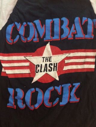 Vintage The Clash Concert T - shirt Combat Rock From The 80’s Small 2
