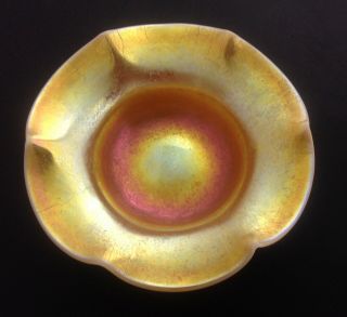 Pair Antique / vintage L C Tiffany studio favrile studio glass bowl 4