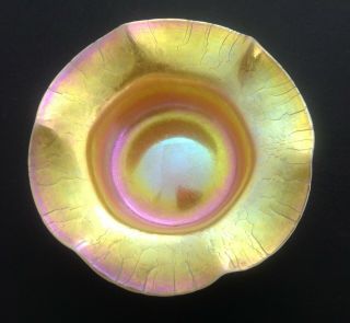 Pair Antique / vintage L C Tiffany studio favrile studio glass bowl 5