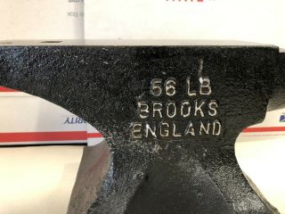 VINTAGE BROOKS OF ENGLAND BLACKSMITH KNIFE MAKER ANVIL 56 POUND 2