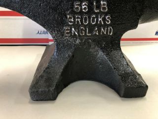 VINTAGE BROOKS OF ENGLAND BLACKSMITH KNIFE MAKER ANVIL 56 POUND 3