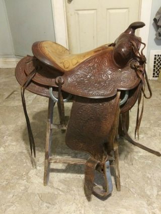 Vintage Western Saddle 14 Inch