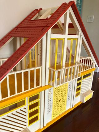 Vintage 1970’s A - Frame Barbie Dream House with accessories and dolls 2