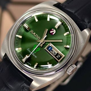 VINTAGE RADO Green Horse AUTOMATIC 30 JEWELS DAY&DATE ANALOG DRESS MEN ' S WATCH 3