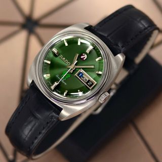 VINTAGE RADO Green Horse AUTOMATIC 30 JEWELS DAY&DATE ANALOG DRESS MEN ' S WATCH 4