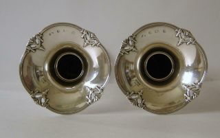Good Quality Sterling Silver Vases Birmingham 1912 Elkington & Co 18 cms 6