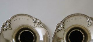Good Quality Sterling Silver Vases Birmingham 1912 Elkington & Co 18 cms 7