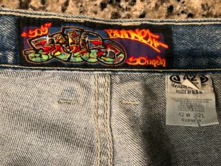 JNCO Mens Jeans 42 x 32 Graffiti Burner Logo w/ Tags,  Vintage 6