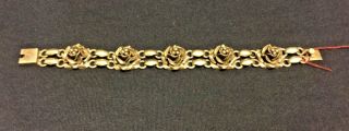 Vintage Sterling Silver Rose Bracelet Marked Mexico Mc228.  925 44 Grams Cl