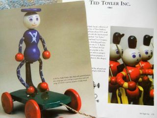 8p History Article,  Pics - Antique 1920 - 30s Ted Toyler Ted - Toy Wooden Toys