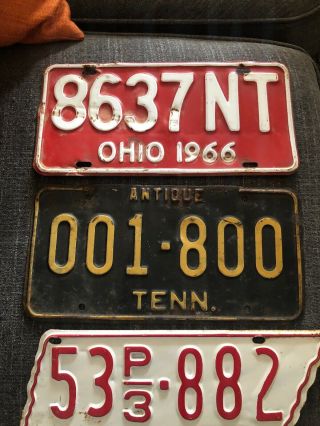 1955 Vintage Tennessee State shaped license plate Plus More Barn Find 2