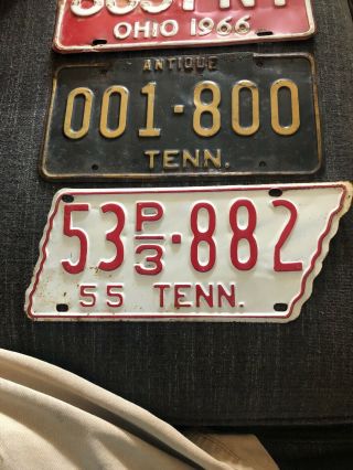 1955 Vintage Tennessee State shaped license plate Plus More Barn Find 3