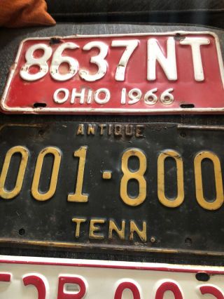 1955 Vintage Tennessee State shaped license plate Plus More Barn Find 8