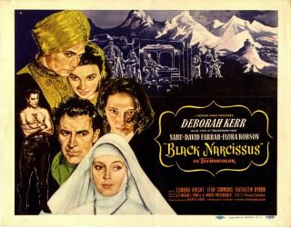 Black Narcissus (1947) Vintage Title Lobby Card Ft Dramatic Artwork Nf