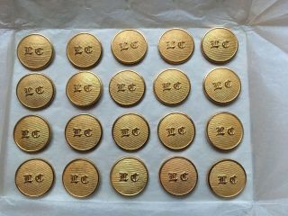 Vintage Leander Club,  Henley On Thames Buttons.  Rowing Club.  On Retail Card.