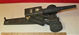 Vintage Commando Toys Wooden 75mm Cannon 4 Wheel Gun Buy