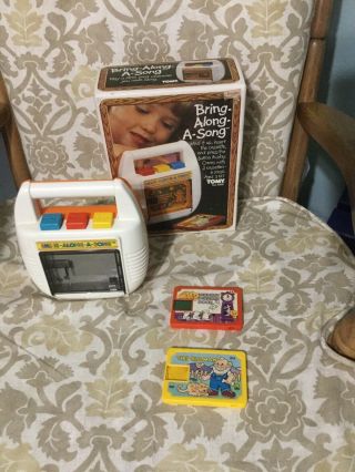 Tomy Bring Along A Song Tape Player 1982 W/ Box Complete Shape
