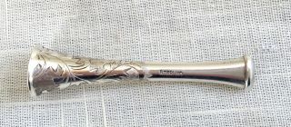 Hand Decorated Vtg/antique Sterling Silver Cigarette Holder 2 - 1/4 Inches Long