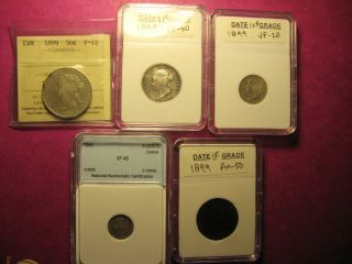 Extra Rare 1899 Canada 5 Coin Set
