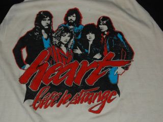 Heart Bebe Le Strange 1980 Tour Vintage Concert Jersey Shirt Ann Nancy Wilson