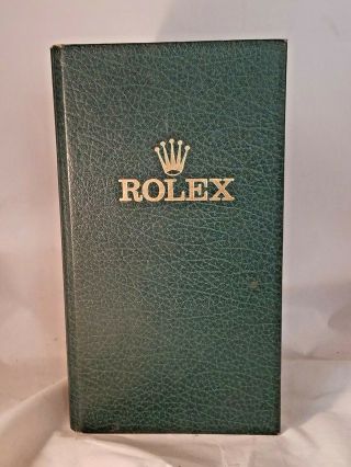 Vintage Rare Rolex Large Dark Green Leather & Velour Display Counter Pad